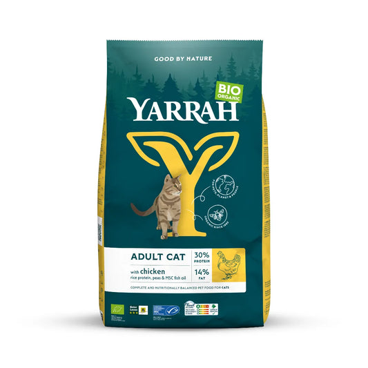 YARRAH - БИО КОТЕШКА ХРАНА СУХА ПИЛЕ ADULT - 2,4 кг